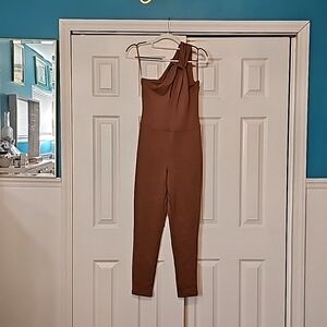 JLux Label Pecan Amirah Keyhole Jumpsuit